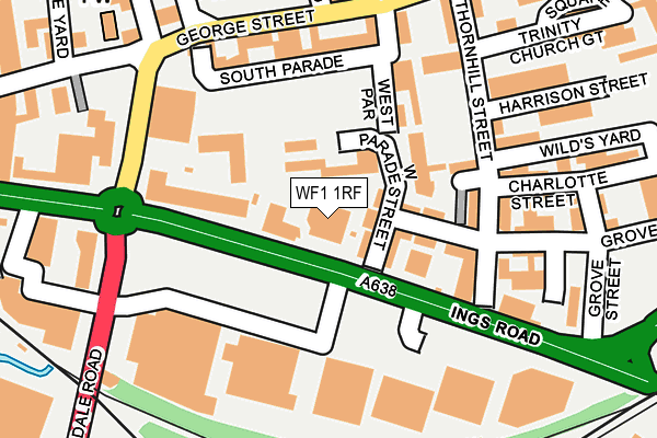 WF1 1RF map - OS OpenMap – Local (Ordnance Survey) WF1 1RF map - OS OpenMap – Local (Ordnance Survey)