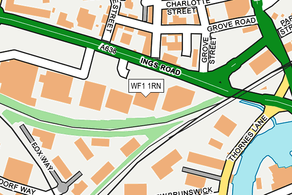 WF1 1RN map - OS OpenMap – Local (Ordnance Survey) WF1 1RN map - OS OpenMap – Local (Ordnance Survey)