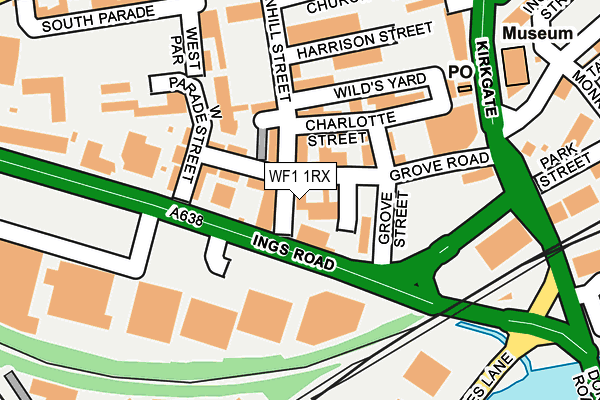 WF1 1RX map - OS OpenMap – Local (Ordnance Survey) WF1 1RX map - OS OpenMap – Local (Ordnance Survey)