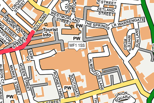 WF1 1SS map - OS OpenMap – Local (Ordnance Survey) WF1 1SS map - OS OpenMap – Local (Ordnance Survey)