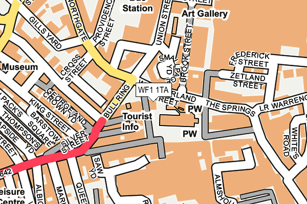 WF1 1TA map - OS OpenMap – Local (Ordnance Survey) WF1 1TA map - OS OpenMap – Local (Ordnance Survey)