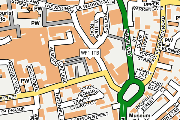 WF1 1TB map - OS OpenMap – Local (Ordnance Survey) WF1 1TB map - OS OpenMap – Local (Ordnance Survey)