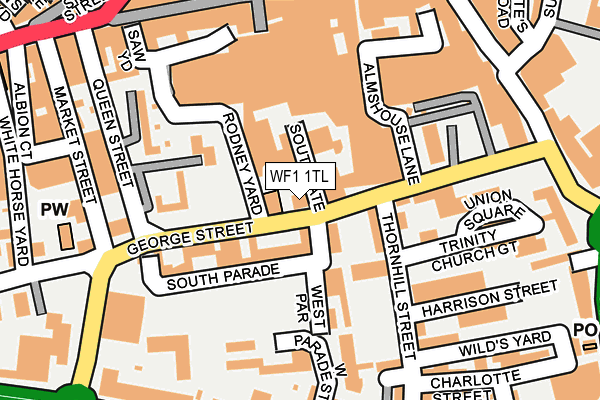 WF1 1TL map - OS OpenMap – Local (Ordnance Survey) WF1 1TL map - OS OpenMap – Local (Ordnance Survey)