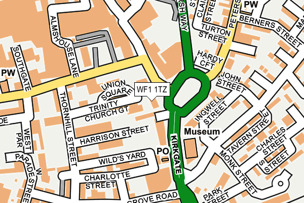 WF1 1TZ map - OS OpenMap – Local (Ordnance Survey) WF1 1TZ map - OS OpenMap – Local (Ordnance Survey)