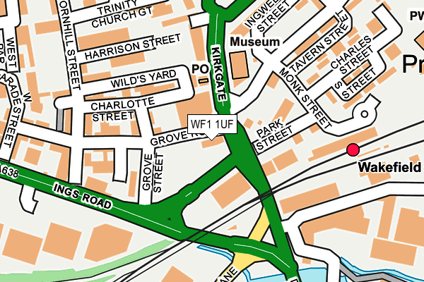 WF1 1UF map - OS OpenMap – Local (Ordnance Survey) WF1 1UF map - OS OpenMap – Local (Ordnance Survey)
