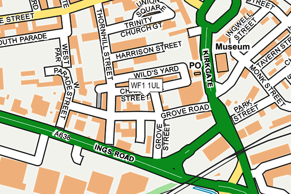 WF1 1UL map - OS OpenMap – Local (Ordnance Survey) WF1 1UL map - OS OpenMap – Local (Ordnance Survey)