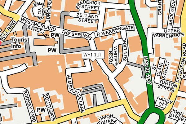 WF1 1UT map - OS OpenMap – Local (Ordnance Survey) WF1 1UT map - OS OpenMap – Local (Ordnance Survey)