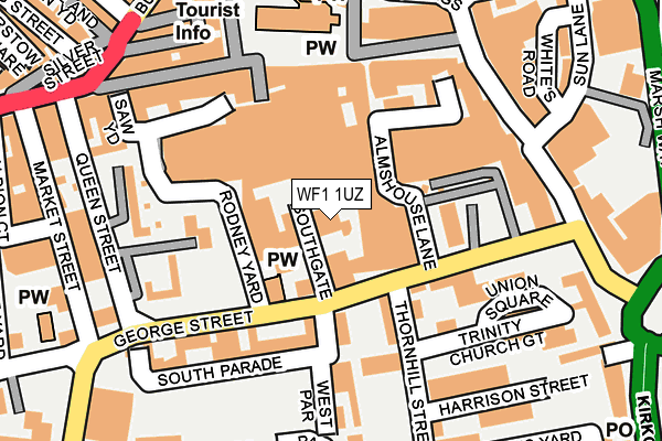 WF1 1UZ map - OS OpenMap – Local (Ordnance Survey) WF1 1UZ map - OS OpenMap – Local (Ordnance Survey)