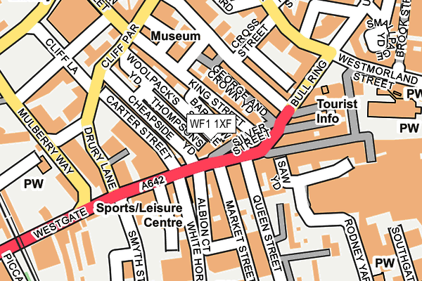 WF1 1XF map - OS OpenMap – Local (Ordnance Survey) WF1 1XF map - OS OpenMap – Local (Ordnance Survey)