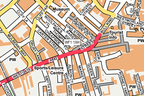 WF1 1XH map - OS OpenMap – Local (Ordnance Survey) WF1 1XH map - OS OpenMap – Local (Ordnance Survey)