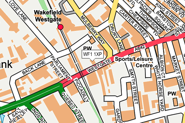 WF1 1XP map - OS OpenMap – Local (Ordnance Survey) WF1 1XP map - OS OpenMap – Local (Ordnance Survey)