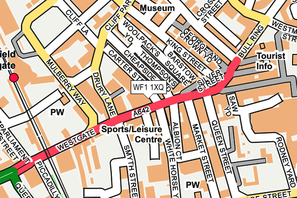 WF1 1XQ map - OS OpenMap – Local (Ordnance Survey) WF1 1XQ map - OS OpenMap – Local (Ordnance Survey)