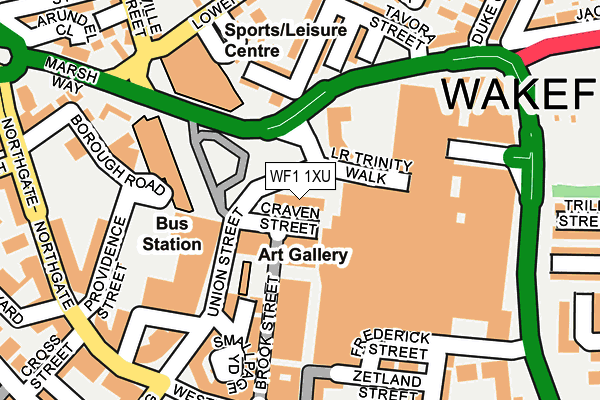 WF1 1XU map - OS OpenMap – Local (Ordnance Survey) WF1 1XU map - OS OpenMap – Local (Ordnance Survey)