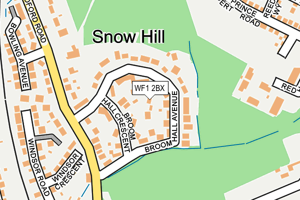 WF1 2BX map - OS OpenMap – Local (Ordnance Survey) WF1 2BX map - OS OpenMap – Local (Ordnance Survey)