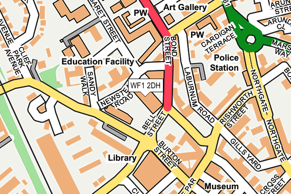 WF1 2DH map - OS OpenMap – Local (Ordnance Survey) WF1 2DH map - OS OpenMap – Local (Ordnance Survey)