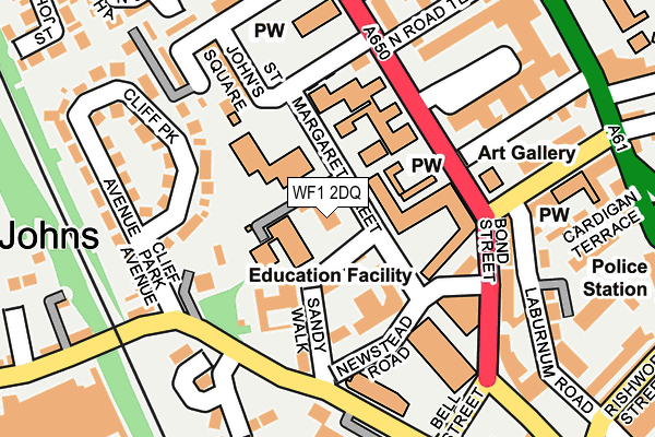 WF1 2DQ map - OS OpenMap – Local (Ordnance Survey) WF1 2DQ map - OS OpenMap – Local (Ordnance Survey)