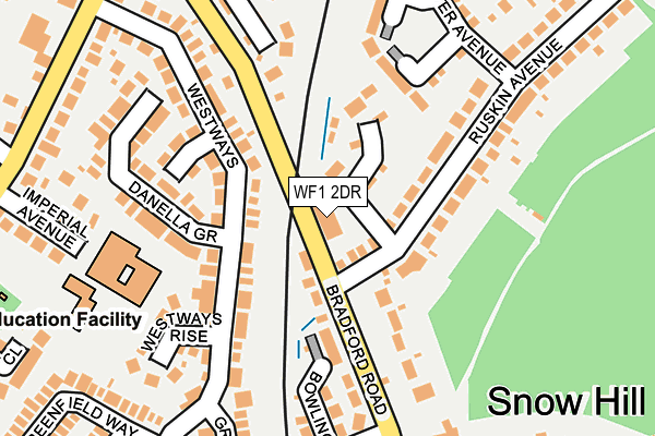 WF1 2DR map - OS OpenMap – Local (Ordnance Survey) WF1 2DR map - OS OpenMap – Local (Ordnance Survey)