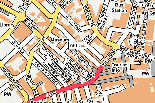 WF1 2EL map - OS OpenMap – Local (Ordnance Survey) WF1 2EL map - OS OpenMap – Local (Ordnance Survey)