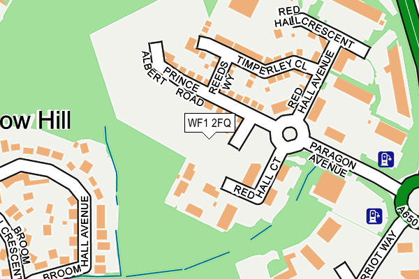WF1 2FQ map - OS OpenMap – Local (Ordnance Survey) WF1 2FQ map - OS OpenMap – Local (Ordnance Survey)