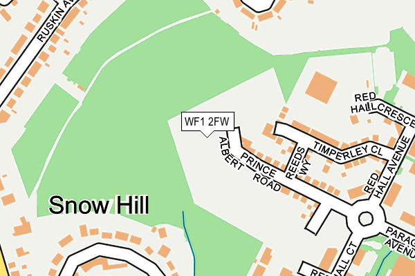WF1 2FW map - OS OpenMap – Local (Ordnance Survey) WF1 2FW map - OS OpenMap – Local (Ordnance Survey)