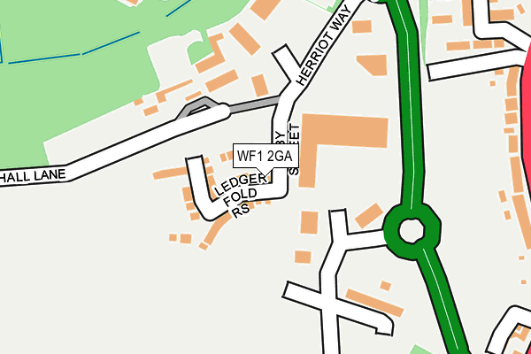 WF1 2GA map - OS OpenMap – Local (Ordnance Survey) WF1 2GA map - OS OpenMap – Local (Ordnance Survey)