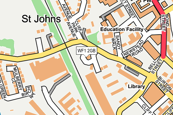 WF1 2GB map - OS OpenMap – Local (Ordnance Survey) WF1 2GB map - OS OpenMap – Local (Ordnance Survey)
