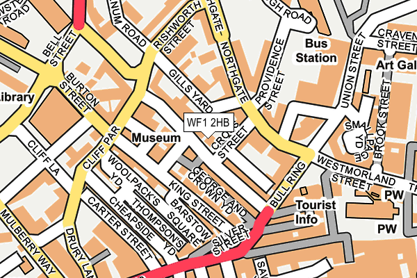 WF1 2HB map - OS OpenMap – Local (Ordnance Survey) WF1 2HB map - OS OpenMap – Local (Ordnance Survey)