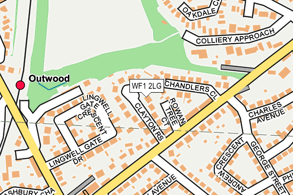 WF1 2LG map - OS OpenMap – Local (Ordnance Survey) WF1 2LG map - OS OpenMap – Local (Ordnance Survey)