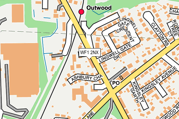 WF1 2NX map - OS OpenMap – Local (Ordnance Survey) WF1 2NX map - OS OpenMap – Local (Ordnance Survey)
