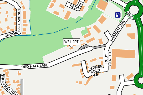 WF1 2PT map - OS OpenMap – Local (Ordnance Survey) WF1 2PT map - OS OpenMap – Local (Ordnance Survey)