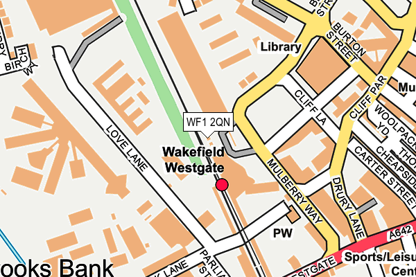 WF1 2QN map - OS OpenMap – Local (Ordnance Survey) WF1 2QN map - OS OpenMap – Local (Ordnance Survey)