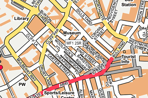 WF1 2SR map - OS OpenMap – Local (Ordnance Survey) WF1 2SR map - OS OpenMap – Local (Ordnance Survey)