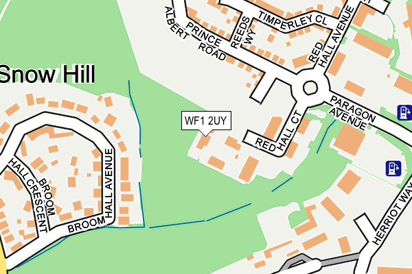WF1 2UY map - OS OpenMap – Local (Ordnance Survey) WF1 2UY map - OS OpenMap – Local (Ordnance Survey)