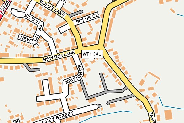 WF1 3AU map - OS OpenMap – Local (Ordnance Survey) WF1 3AU map - OS OpenMap – Local (Ordnance Survey)