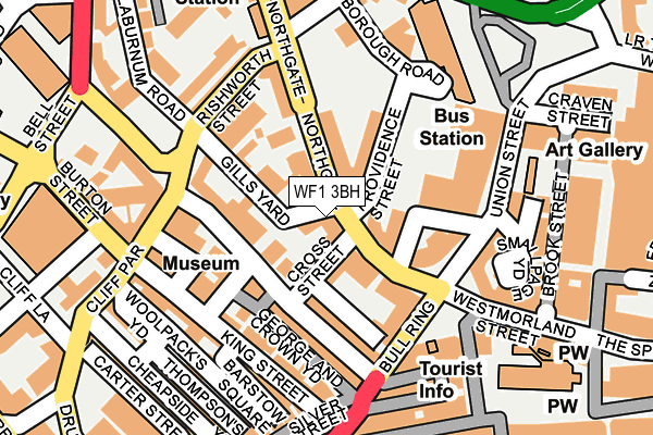WF1 3BH map - OS OpenMap – Local (Ordnance Survey) WF1 3BH map - OS OpenMap – Local (Ordnance Survey)