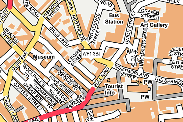 WF1 3BJ map - OS OpenMap – Local (Ordnance Survey) WF1 3BJ map - OS OpenMap – Local (Ordnance Survey)