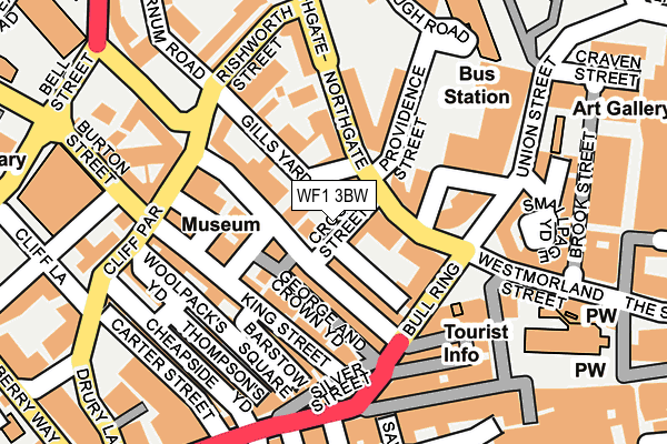 WF1 3BW map - OS OpenMap – Local (Ordnance Survey) WF1 3BW map - OS OpenMap – Local (Ordnance Survey)