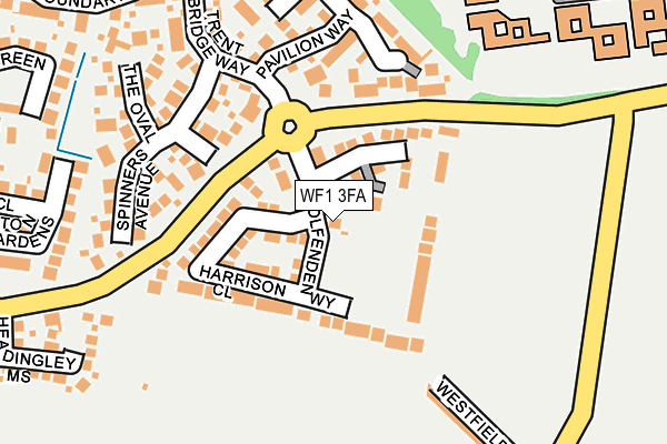 WF1 3FA map - OS OpenMap – Local (Ordnance Survey) WF1 3FA map - OS OpenMap – Local (Ordnance Survey)