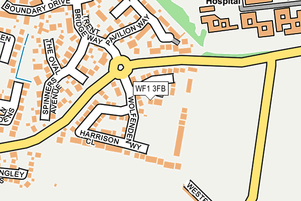 WF1 3FB map - OS OpenMap – Local (Ordnance Survey) WF1 3FB map - OS OpenMap – Local (Ordnance Survey)