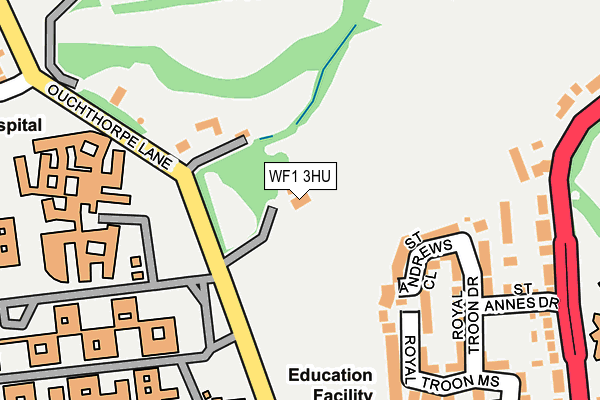 WF1 3HU map - OS OpenMap – Local (Ordnance Survey) WF1 3HU map - OS OpenMap – Local (Ordnance Survey)