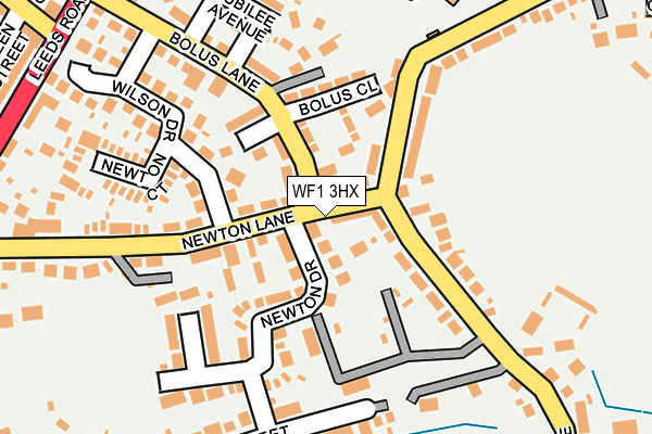 WF1 3HX map - OS OpenMap – Local (Ordnance Survey) WF1 3HX map - OS OpenMap – Local (Ordnance Survey)