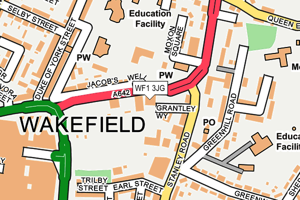WF1 3JG map - OS OpenMap – Local (Ordnance Survey) WF1 3JG map - OS OpenMap – Local (Ordnance Survey)