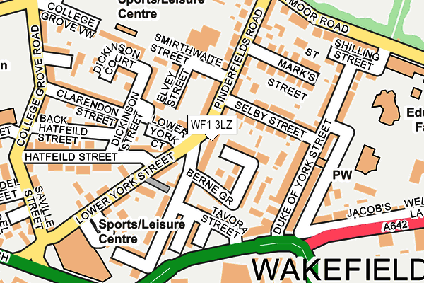 WF1 3LZ map - OS OpenMap – Local (Ordnance Survey) WF1 3LZ map - OS OpenMap – Local (Ordnance Survey)