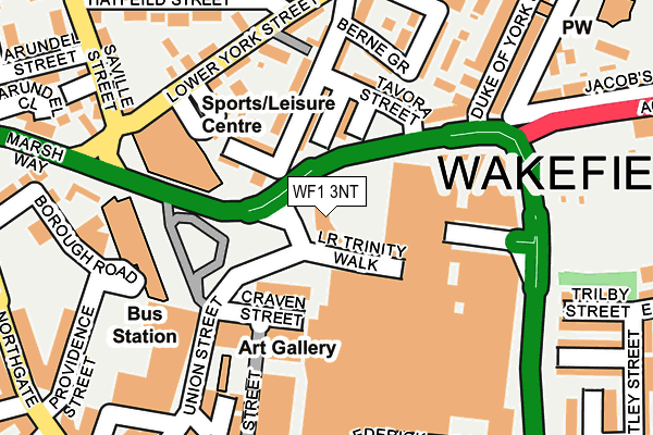 WF1 3NT map - OS OpenMap – Local (Ordnance Survey) WF1 3NT map - OS OpenMap – Local (Ordnance Survey)