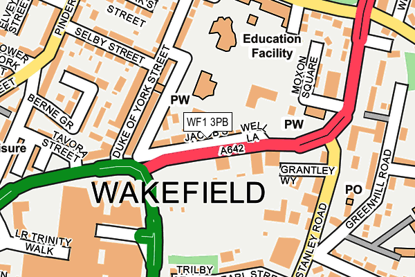 WF1 3PB map - OS OpenMap – Local (Ordnance Survey) WF1 3PB map - OS OpenMap – Local (Ordnance Survey)