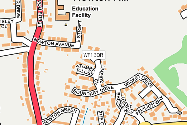 WF1 3QR map - OS OpenMap – Local (Ordnance Survey) WF1 3QR map - OS OpenMap – Local (Ordnance Survey)
