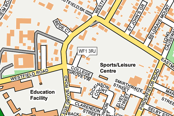 WF1 3RJ map - OS OpenMap – Local (Ordnance Survey) WF1 3RJ map - OS OpenMap – Local (Ordnance Survey)