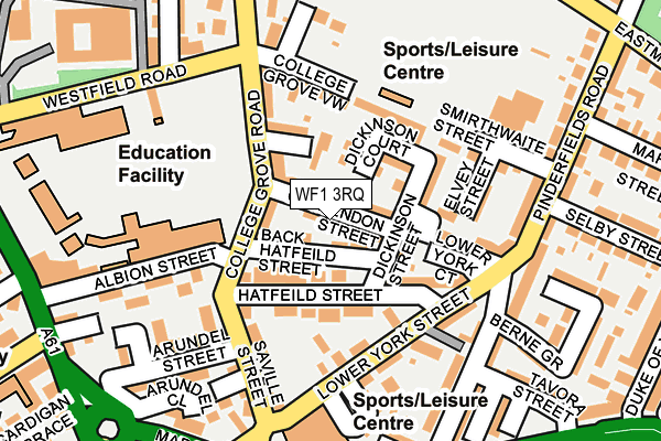 WF1 3RQ map - OS OpenMap – Local (Ordnance Survey) WF1 3RQ map - OS OpenMap – Local (Ordnance Survey)