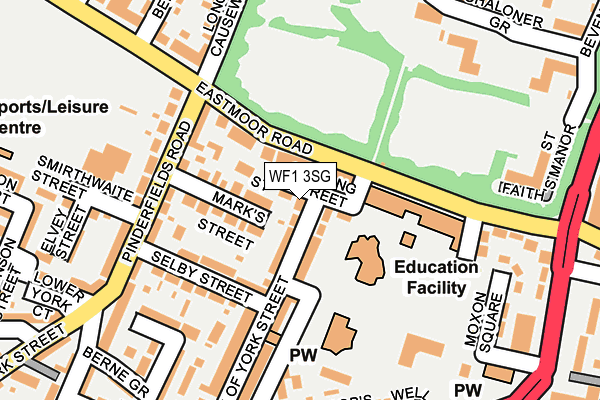 WF1 3SG map - OS OpenMap – Local (Ordnance Survey) WF1 3SG map - OS OpenMap – Local (Ordnance Survey)
