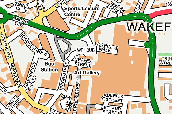 WF1 3UB map - OS OpenMap – Local (Ordnance Survey) WF1 3UB map - OS OpenMap – Local (Ordnance Survey)